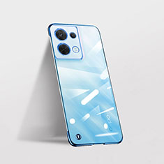 Transparent Crystal Hard Case Back Cover H04 for Oppo Reno8 5G Blue