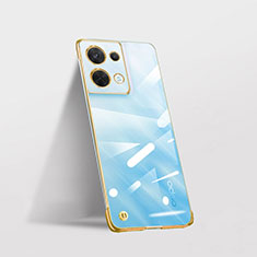 Transparent Crystal Hard Case Back Cover H04 for Oppo Reno8 Pro 5G Gold