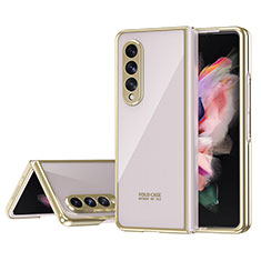 Transparent Crystal Hard Case Back Cover H04 for Samsung Galaxy Z Fold3 5G Gold