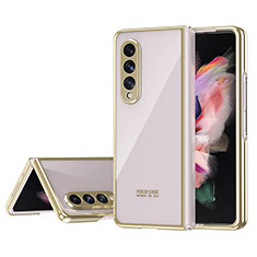 Transparent Crystal Hard Case Back Cover H04 for Samsung Galaxy Z Fold4 5G Gold