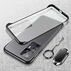 Transparent Crystal Hard Case Back Cover H04 for Xiaomi Mi 12T Pro 5G Black