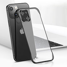 Transparent Crystal Hard Case Back Cover H05 for Apple iPhone 13 Black