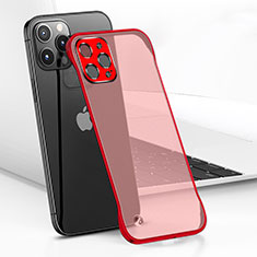 Transparent Crystal Hard Case Back Cover H05 for Apple iPhone 13 Pro Red