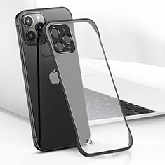 Transparent Crystal Hard Case Back Cover H05 for Apple iPhone 14 Pro Black