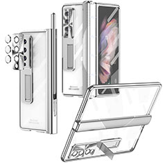 Transparent Crystal Hard Case Back Cover H05 for Samsung Galaxy Z Fold3 5G Silver