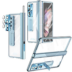 Transparent Crystal Hard Case Back Cover H05 for Samsung Galaxy Z Fold4 5G Blue
