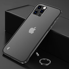 Transparent Crystal Hard Case Back Cover H06 for Apple iPhone 13 Pro Black