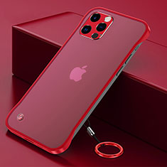 Transparent Crystal Hard Case Back Cover H06 for Apple iPhone 13 Pro Red