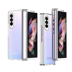 Transparent Crystal Hard Case Back Cover H06 for Samsung Galaxy Z Fold3 5G Silver