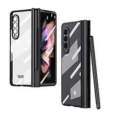 Transparent Crystal Hard Case Back Cover H07 for Samsung Galaxy Z Fold4 5G Black