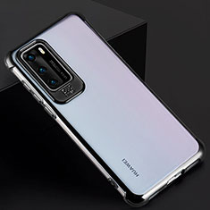 Transparent Crystal Hard Case Back Cover N01 for Huawei P40 Black