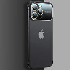 Transparent Crystal Hard Case Back Cover QC4 for Apple iPhone 15 Pro Black
