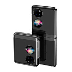 Transparent Crystal Hard Case Back Cover QH1 for Huawei P50 Pocket Black
