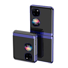 Transparent Crystal Hard Case Back Cover QH1 for Huawei P50 Pocket Blue
