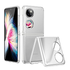 Transparent Crystal Hard Case Back Cover QH2 for Huawei P50 Pocket White