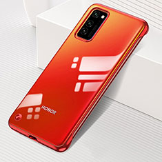Transparent Crystal Hard Case Back Cover S01 for Huawei Honor View 30 5G Red