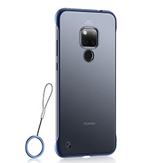 Transparent Crystal Hard Case Back Cover S01 for Huawei Mate 20 X 5G Blue