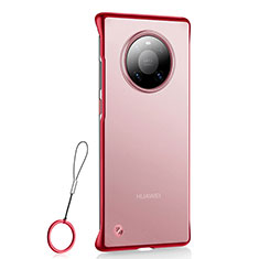Transparent Crystal Hard Case Back Cover S01 for Huawei Mate 40 Pro Red