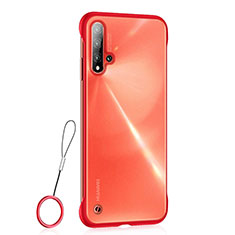 Transparent Crystal Hard Case Back Cover S01 for Huawei Nova 5 Pro Red