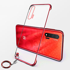 Transparent Crystal Hard Case Back Cover S01 for Huawei Nova 6 Red