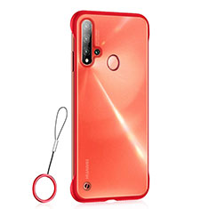 Transparent Crystal Hard Case Back Cover S01 for Huawei P20 Lite (2019) Red