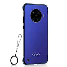 Transparent Crystal Hard Case Back Cover S01 for Oppo Ace2 Blue