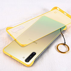 Transparent Crystal Hard Case Back Cover S01 for Samsung Galaxy Note 10 Yellow