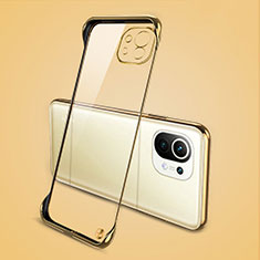 Transparent Crystal Hard Case Back Cover S01 for Xiaomi Mi 11 Lite 4G Gold
