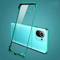 Transparent Crystal Hard Case Back Cover S01 for Xiaomi Mi 11 Lite 5G NE Green