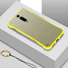 Transparent Crystal Hard Case Back Cover S01 for Xiaomi Mi 9T Pro Yellow