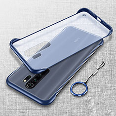 Transparent Crystal Hard Case Back Cover S01 for Xiaomi Redmi Note 8 Pro Blue
