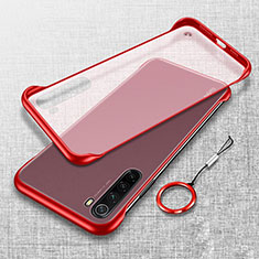 Transparent Crystal Hard Case Back Cover S01 for Xiaomi Redmi Note 8 Red