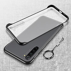Transparent Crystal Hard Case Back Cover S01 for Xiaomi Redmi Note 8T Black