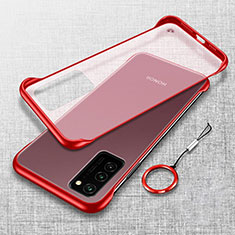 Transparent Crystal Hard Case Back Cover S02 for Huawei Honor V30 Pro 5G Red