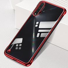 Transparent Crystal Hard Case Back Cover S02 for Huawei Nova 5 Pro Red