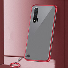 Transparent Crystal Hard Case Back Cover S02 for Huawei Nova 6 5G Red