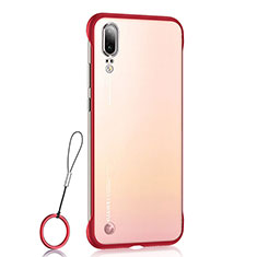 Transparent Crystal Hard Case Back Cover S02 for Huawei P20 Red