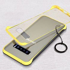 Transparent Crystal Hard Case Back Cover S02 for Samsung Galaxy S10 5G Yellow