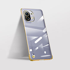 Transparent Crystal Hard Case Back Cover S02 for Xiaomi Mi 11 Lite 5G NE Gold