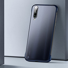 Transparent Crystal Hard Case Back Cover S02 for Xiaomi Mi A3 Blue