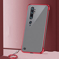 Transparent Crystal Hard Case Back Cover S02 for Xiaomi Mi Note 10 Red