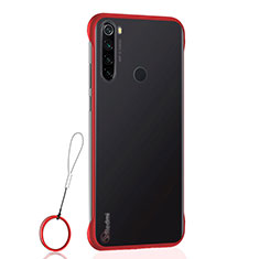 Transparent Crystal Hard Case Back Cover S02 for Xiaomi Redmi Note 8 Red
