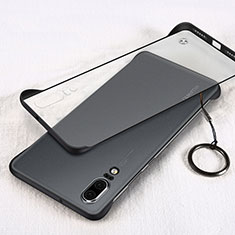 Transparent Crystal Hard Case Back Cover S03 for Huawei P20 Black