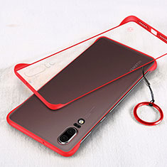 Transparent Crystal Hard Case Back Cover S03 for Huawei P20 Red