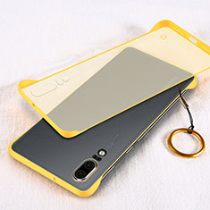Transparent Crystal Hard Case Back Cover S03 for Huawei P20 Yellow