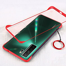 Transparent Crystal Hard Case Back Cover S03 for Huawei P40 Lite 5G Red