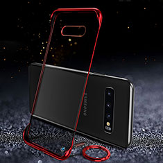 Transparent Crystal Hard Case Back Cover S03 for Samsung Galaxy S10 5G Red