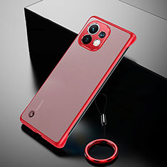 Transparent Crystal Hard Case Back Cover S03 for Xiaomi Mi 11 5G Red