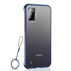 Transparent Crystal Hard Case Back Cover S04 for Huawei Honor V30 Pro 5G Blue