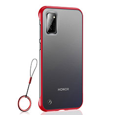 Transparent Crystal Hard Case Back Cover S04 for Huawei Honor V30 Pro 5G Red